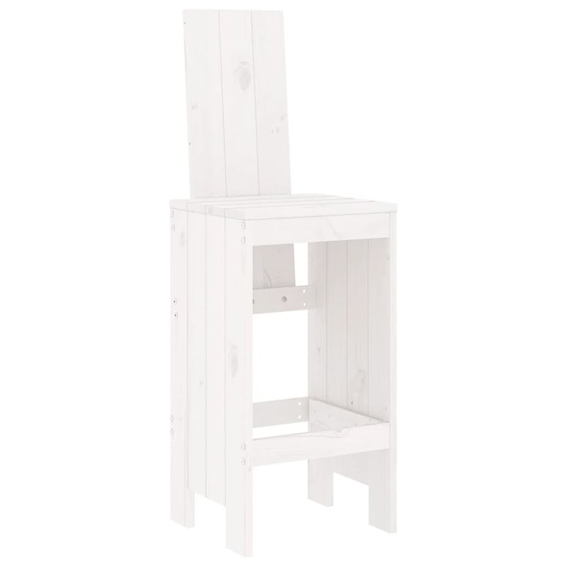 Casa si Gradina - Gradina si terasa - Mobilier exterior - Seturi mobila gradina - Set de bar pentru gradina, 5 piese, alb, lemn masiv de pin - Infinity.ro