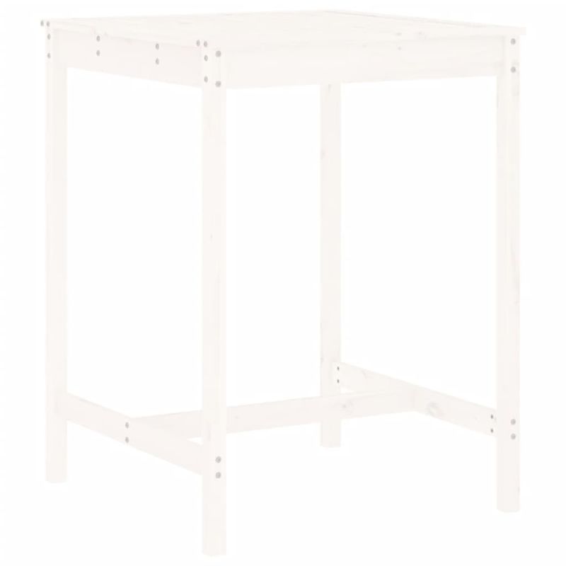 Casa si Gradina - Gradina si terasa - Mobilier exterior - Seturi mobila gradina - Set de bar pentru gradina, 5 piese, alb, lemn masiv de pin - Infinity.ro