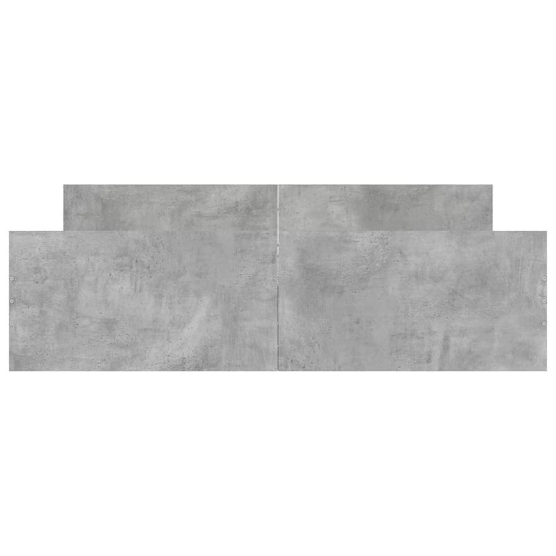 Casa si Gradina - Mobilier - Paturi si accesorii - Paturi - Cadru de pat cu tablie la cap/picioare, gri beton, 150x200 cm - Infinity.ro