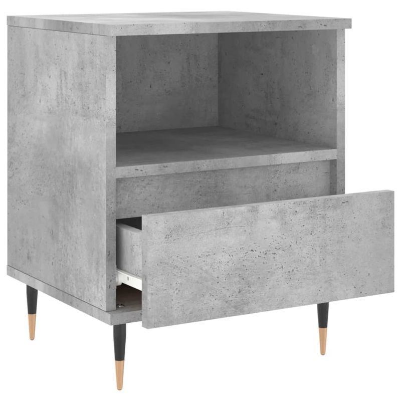 Casa si Gradina - Mobilier - Comode si corpuri - Noptiere - Noptiere, 2 buc., gri beton, 40x35x50 cm, lemn compozit - Infinity.ro
