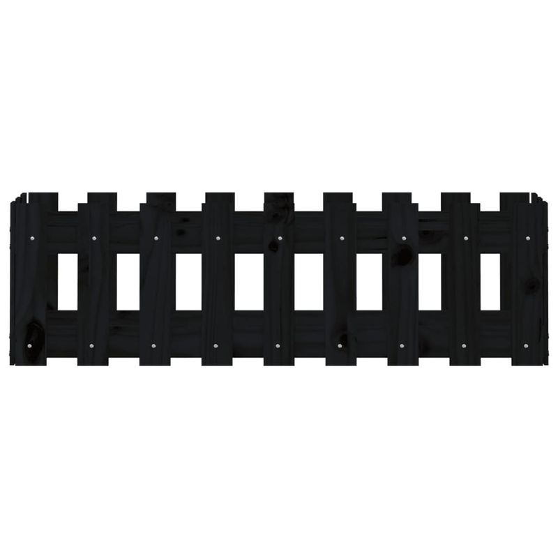 Casa si Gradina - Gradinarit si plante - Plante si ghivece - Ghivece si suporturi - Pat inaltat gradina design gard 100x30x30 cm lemn de pin tratat, pin negru - Infinity.ro