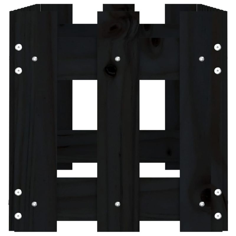 Casa si Gradina - Gradinarit si plante - Plante si ghivece - Ghivece si suporturi - Pat inaltat gradina design gard 100x30x30 cm lemn de pin tratat, pin negru - Infinity.ro