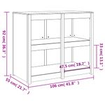 Casa si Gradina - Mobilier - Comode si corpuri - Corpuri bucatarie - Dulap bucatarie de exterior, 106x55x92 cm, lemn masiv pin, model 4 rafturi - Infinity.ro