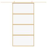 Casa si Gradina - Constructii - Usi interior, exterior si garaj - Usi garaj - Usa glisanta, auriu, 102,5x205 cm, sticla ESG mata si aluminiu - Infinity.ro