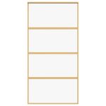 Casa si Gradina - Constructii - Usi interior, exterior si garaj - Usi garaj - Usa glisanta, auriu, 102,5x205 cm, sticla ESG mata si aluminiu - Infinity.ro