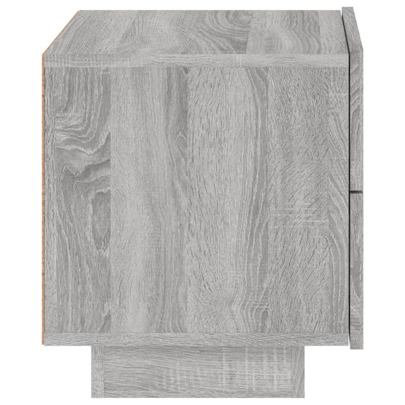 Casa si Gradina - Mobilier - Comode si corpuri - Noptiere - Noptiera cu lumini LED, gri sonoma, 70x36x40,5 cm - Infinity.ro