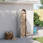 Casa si Gradina - Termice - Sobe, Seminee si accesorii - Accesorii seminee si sobe - Suport de busteni, gri deschis, 40x45x170 cm, otel galvanizat - Infinity.ro