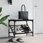 Casa si Gradina - Mobilier - Organizare si depozitare - Organizator incaltaminte - Suport pantofi, negru, 60x30x45 cm, lemn prelucrat - Infinity.ro