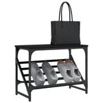 Casa si Gradina - Mobilier - Organizare si depozitare - Organizator incaltaminte - Suport pantofi, negru, 60x30x45 cm, lemn prelucrat - Infinity.ro