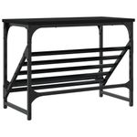 Casa si Gradina - Mobilier - Organizare si depozitare - Organizator incaltaminte - Suport pantofi, negru, 60x30x45 cm, lemn prelucrat - Infinity.ro