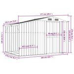 Casa si Gradina - Gradina si terasa - Casute de gradina - Sopron de gradina maro deschis 277x192,5x179 cm otel galvanizat - Infinity.ro