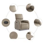 Casa si Gradina - Mobilier - Scaune si fotolii - Fotolii - Fotoliu rabatabil, cappuccino, piele ecologica - Infinity.ro