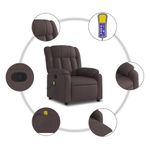 Ingrijire personala si Cosmetice - Sanatate si wellness - Articole wellness - Fotolii de masaj - Fotoliu de masaj rabatabil, maro inchis, material textil - Infinity.ro