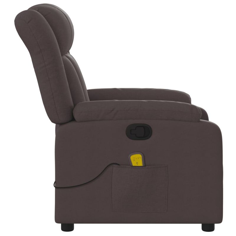 Ingrijire personala si Cosmetice - Sanatate si wellness - Articole wellness - Fotolii de masaj - Fotoliu de masaj rabatabil, maro inchis, material textil - Infinity.ro