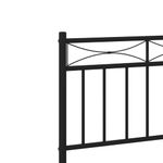Casa si Gradina - Mobilier - Paturi si accesorii - Paturi - Cadru de pat metalic cu tablie, negru, 75x190 cm - Infinity.ro