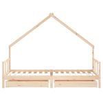 Casa si Gradina - Mobilier - Mobilier copii - Patuturi copii - Cadru de pat cu sertare de copii, 90x200 cm, lemn masiv pin - Infinity.ro