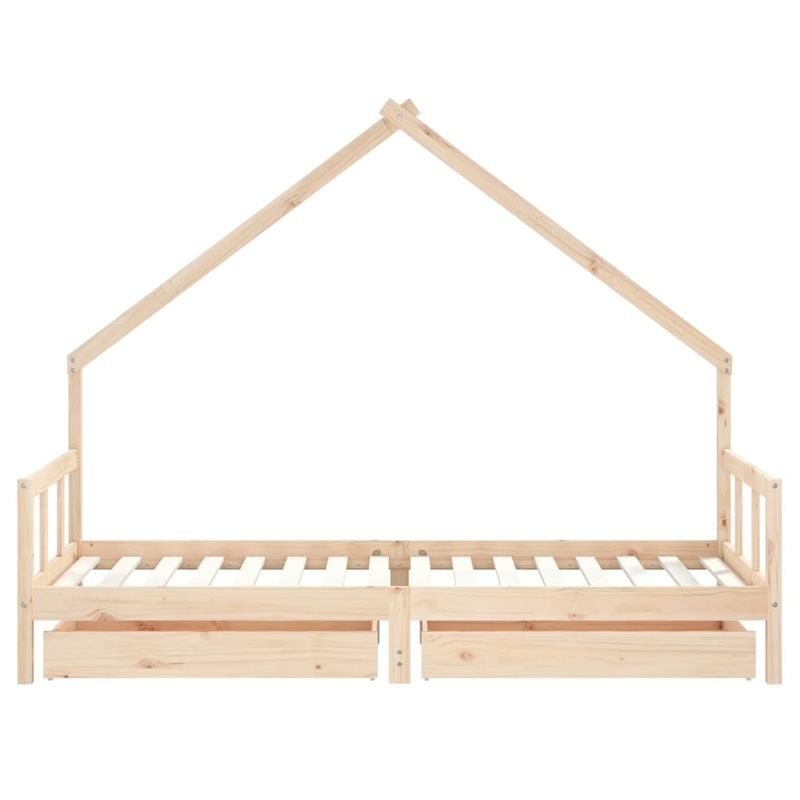 Casa si Gradina - Mobilier - Mobilier copii - Patuturi copii - Cadru de pat cu sertare de copii, 90x200 cm, lemn masiv pin - Infinity.ro