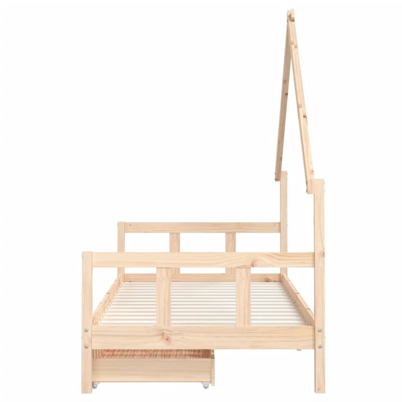 Casa si Gradina - Mobilier - Mobilier copii - Patuturi copii - Cadru de pat cu sertare de copii, 90x200 cm, lemn masiv pin - Infinity.ro