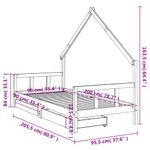 Casa si Gradina - Mobilier - Mobilier copii - Patuturi copii - Cadru de pat cu sertare de copii, 90x200 cm, lemn masiv pin - Infinity.ro