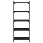 Casa si Gradina - Mobilier - Biblioteci si rafturi - Biblioteci - Biblioteca cu 5 niveluri, negru, 60x30x154 cm, lemn prelucrat - Infinity.ro