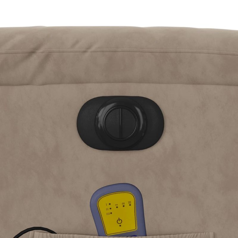 Ingrijire personala si Cosmetice - Sanatate si wellness - Articole wellness - Fotolii de masaj - Fotoliu masaj rabatabil electric cu ridicare, taupe, microfibra, model înclinare pe spate electrică - Infinity.ro