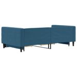 Casa si Gradina - Mobilier - Paturi si accesorii - Paturi - Pat de zi cu extensie si sertare, albastru, 100x200 cm, catifea - Infinity.ro