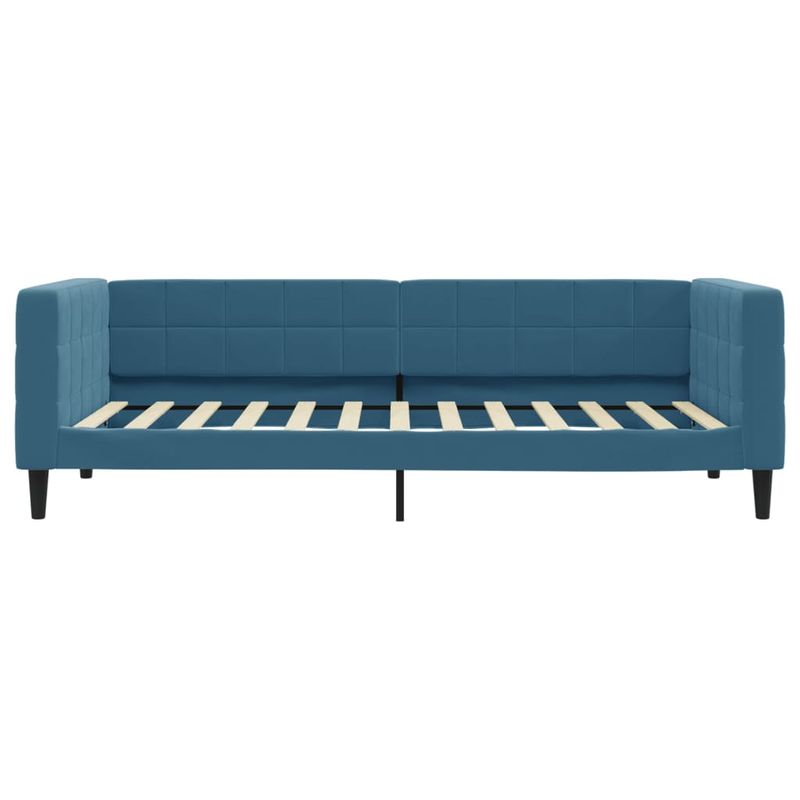 Casa si Gradina - Mobilier - Paturi si accesorii - Paturi - Pat de zi cu extensie si sertare, albastru, 100x200 cm, catifea - Infinity.ro