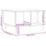 Casa si Gradina - Mobilier - Mese si birouri - Masute de cafea - Masuta de cafea, gri beton, 60x50x36,5 cm, lemn compozit - Infinity.ro