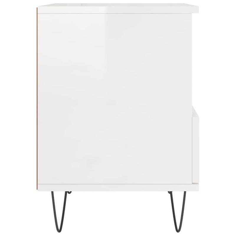 Casa si Gradina - Mobilier - Comode si corpuri - Noptiere - Noptiera, alb extralucios, 40x35x50 cm, lemn compozit - Infinity.ro