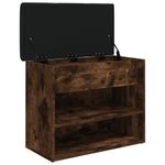 Casa si Gradina - Mobilier - Organizare si depozitare - Bancute - Banca de pantofi, stejar fumuriu, 62x32x50 cm, lemn prelucrat - Infinity.ro