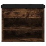 Casa si Gradina - Mobilier - Organizare si depozitare - Bancute - Banca de pantofi, stejar fumuriu, 62x32x50 cm, lemn prelucrat - Infinity.ro