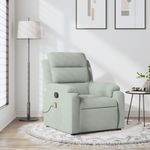Ingrijire personala si Cosmetice - Sanatate si wellness - Articole wellness - Fotolii de masaj - Fotoliu de masaj rabatabil, gri deschis, catifea - Infinity.ro