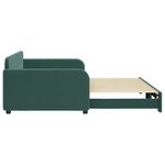 Casa si Gradina - Mobilier - Paturi si accesorii - Paturi - Pat de zi cu extensie, verde inchis, 100x200 cm, catifea - Infinity.ro