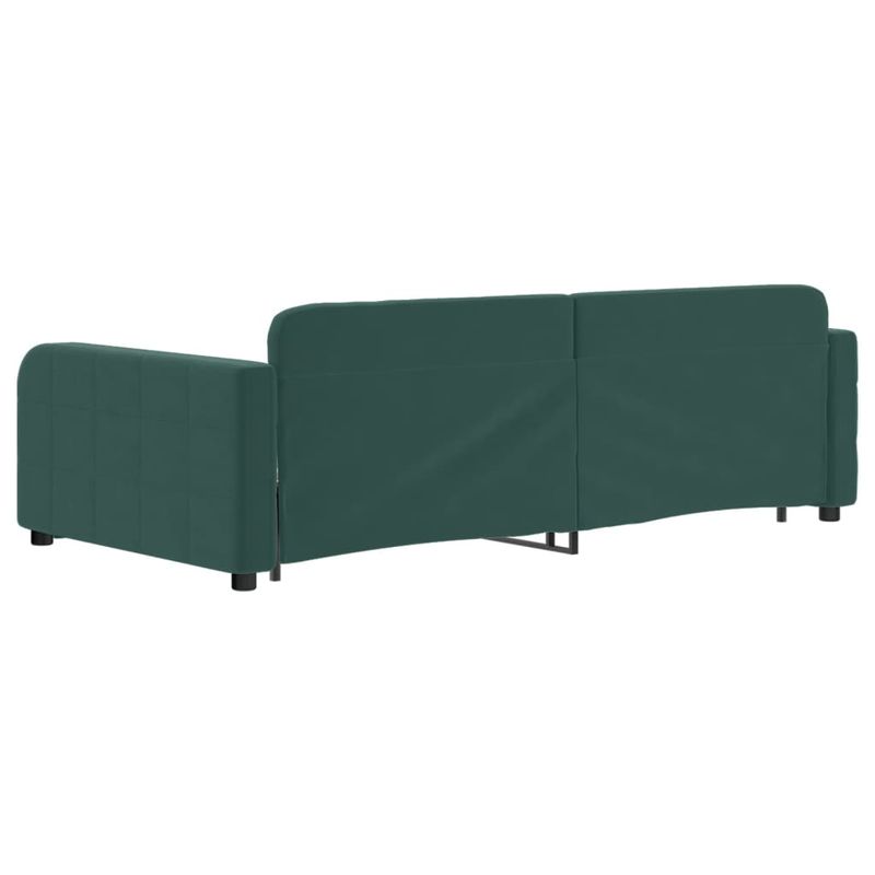 Casa si Gradina - Mobilier - Paturi si accesorii - Paturi - Pat de zi cu extensie, verde inchis, 100x200 cm, catifea - Infinity.ro
