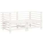 Casa si Gradina - Gradina si terasa - Mobilier exterior - Canapele si fotolii gradina - Canapea de colt de gradina, 2 buc., alb, lemn masiv de pin - Infinity.ro