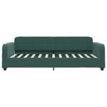 Casa si Gradina - Mobilier - Paturi si accesorii - Paturi - Pat de zi cu extensie, verde inchis, 100x200 cm, catifea - Infinity.ro