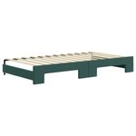 Casa si Gradina - Mobilier - Paturi si accesorii - Paturi - Pat de zi cu extensie, verde inchis, 100x200 cm, catifea - Infinity.ro