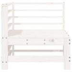 Casa si Gradina - Gradina si terasa - Mobilier exterior - Canapele si fotolii gradina - Canapea de colt de gradina, 2 buc., alb, lemn masiv de pin - Infinity.ro