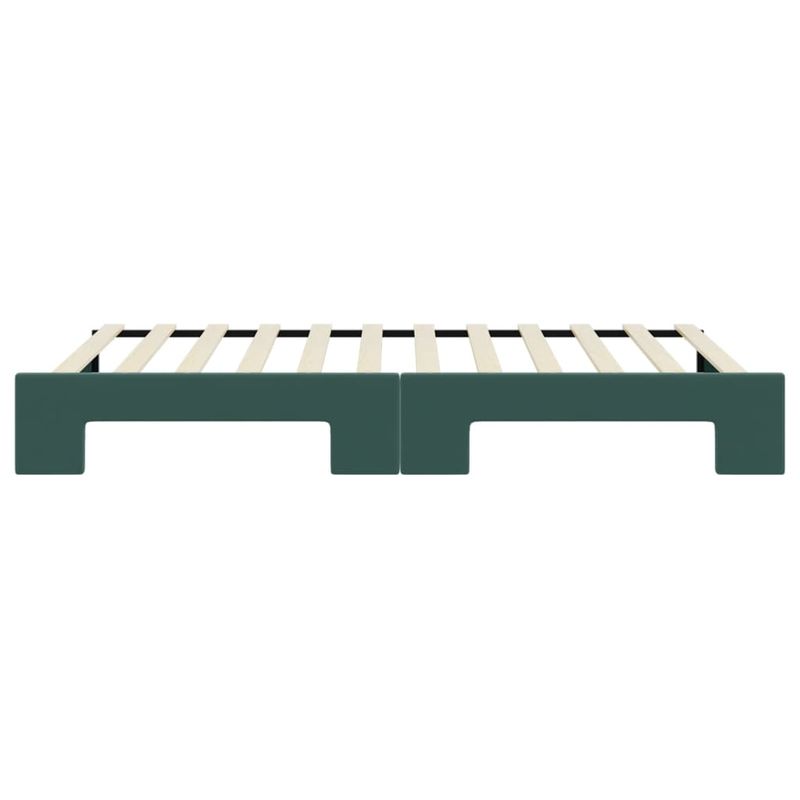 Casa si Gradina - Mobilier - Paturi si accesorii - Paturi - Pat de zi cu extensie, verde inchis, 100x200 cm, catifea - Infinity.ro