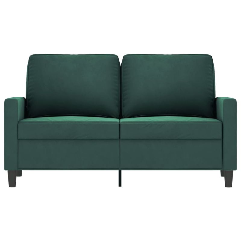 Casa si Gradina - Mobilier - Canapele si coltare - Canapele - Canapea cu 2 locuri, verde inchis, 120 cm, catifea - Infinity.ro