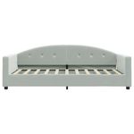 Casa si Gradina - Mobilier - Paturi si accesorii - Paturi - Pat de zi cu saltea, gri deschis, 90x190 cm, catifea - Infinity.ro