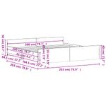 Casa si Gradina - Mobilier - Paturi si accesorii - Paturi - Cadru pat metalic cu tablii de cap/picioare, negru, 200x200 cm - Infinity.ro