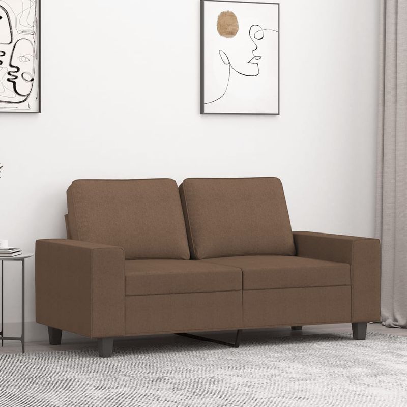 Casa si Gradina - Mobilier - Canapele si coltare - Canapele - Canapea cu 2 locuri, maro, 120 cm, material textil - Infinity.ro