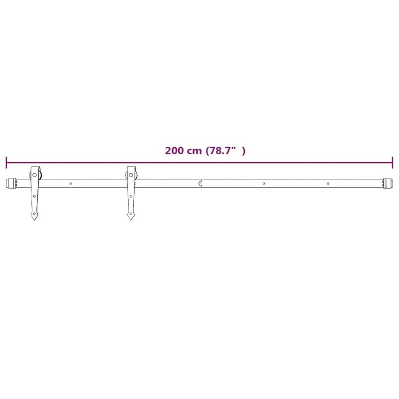 Casa si Gradina/Constructii/Usi interior, exterior si garaj/Usi interior - Usa glisanta cu set feronerie, 100x210 cm, lemn masiv de pin - Infinity.ro