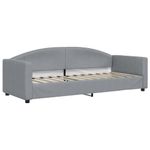 Casa si Gradina - Mobilier - Paturi si accesorii - Paturi - Pat de zi cu extensie si sertare, gri deschis, 80x200 cm textil - Infinity.ro