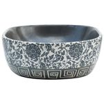 Casa si Gradina - Sanitare - Lavoar baie si accesorii - Lavoare si piedestale - Lavoar de blat, negru si albastru, 47x33x13 cm, ceramica, oval - Infinity.ro