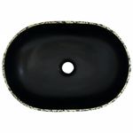 Casa si Gradina - Sanitare - Lavoar baie si accesorii - Lavoare si piedestale - Lavoar de blat, negru si albastru, 47x33x13 cm, ceramica, oval - Infinity.ro