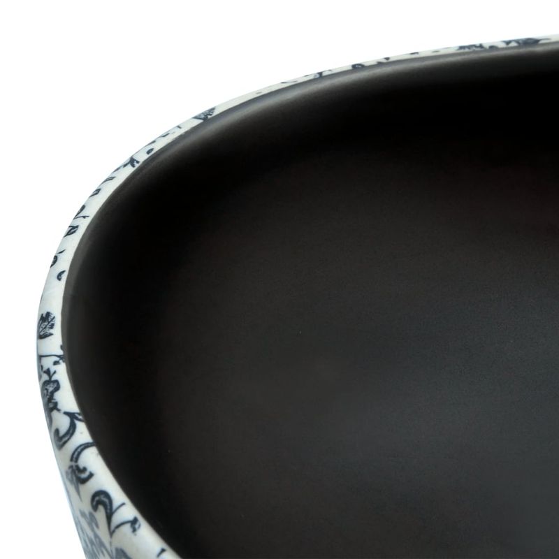 Casa si Gradina - Sanitare - Lavoar baie si accesorii - Lavoare si piedestale - Lavoar de blat, negru si albastru, 47x33x13 cm, ceramica, oval - Infinity.ro