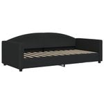 Casa si Gradina - Mobilier - Paturi si accesorii - Paturi - Pat de zi cu extensie si sertare, negru, 90x200 cm, textil - Infinity.ro