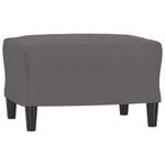 Casa si Gradina - Mobilier - Canapele si coltare - Canapele - Canapea cu 3 locuri si taburet, gri, 180 cm, piele ecologica - Infinity.ro